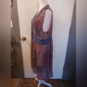 C Est 1946 Duster Cover Up Kimono Women XL Coastal Boho Western Sheer Flowy